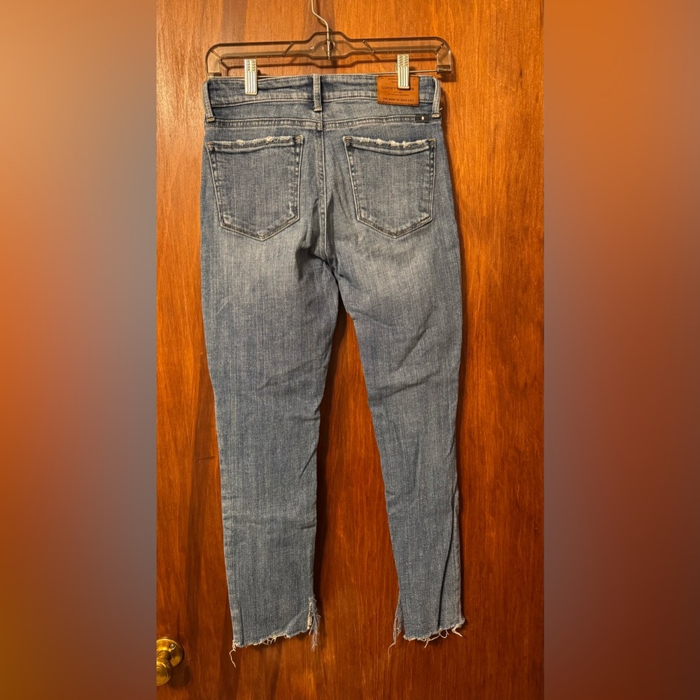 Lucky Brand Vintage Y2K Distressed Women's Skinny Jeans - Size 0 - Picture 3 of 6